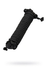 Веревка для бондажа TOYFA Theatre, текстиль, черная, 1000 см.