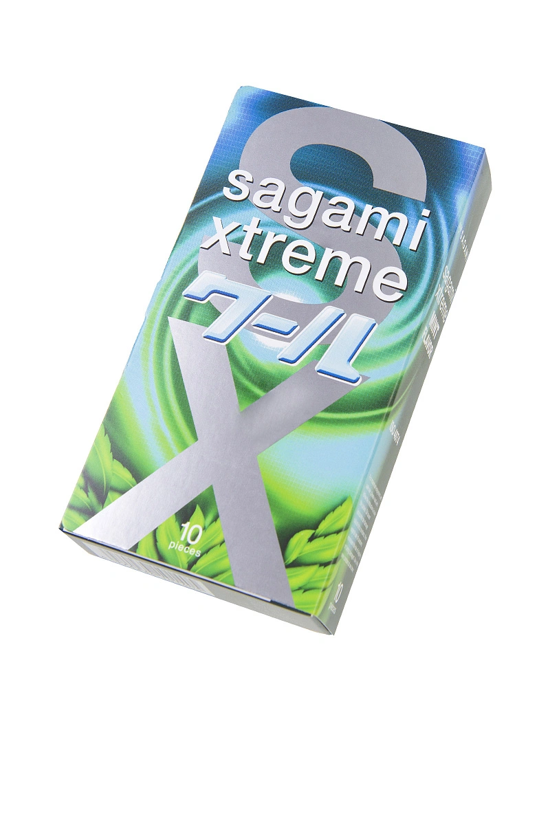 Презервативы Sagami, xtreme, Mint, латекс, 19 см, 5,2 см, 10 шт.