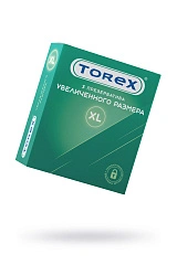 Презервативы Torex, увеличенного размера, латекс, 20 см, 5,6 см, 3 шт.