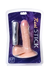 Реалистичный вибратор RealStick Nude, PVC, телесный, 7 режимов вибрации, 17 см