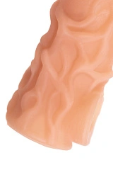 Насадка реалистичная KOKOS NUDE SLEEVE с дополнительной стимуляцией, TPE, телесная, 12 см