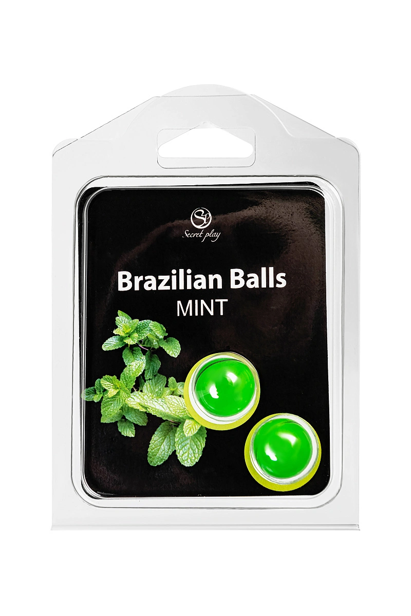 Массажное масло SECRET PLAY BRAZILIAN BALLS, мята, 2 х 4 гр