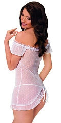 Ночная сорочка и стринги SoftLine Collection Monica, белый, M/L
