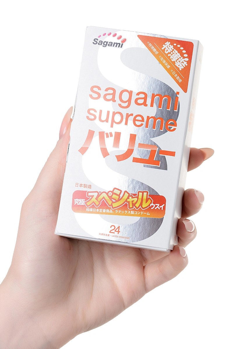 Презервативы Sagami, xtreme, латекс, 19 см, 5,4 см, 24 шт.