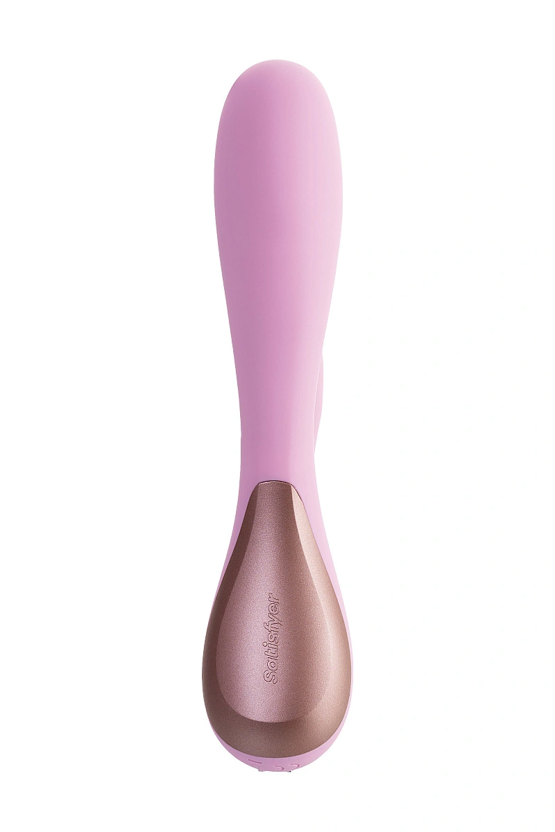 Нереалистичный вибратор Satisfyer Mono Flex Connect App, силикон, розовый, 20,4 см.