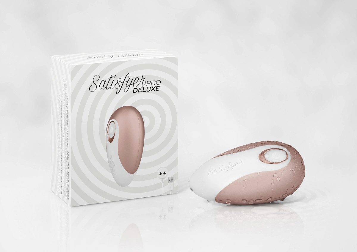 Вакуум-волновой бесконтактный стимулятор клитора Satisfyer Pro Deluxe NG, силикон, розовый, 11 см.