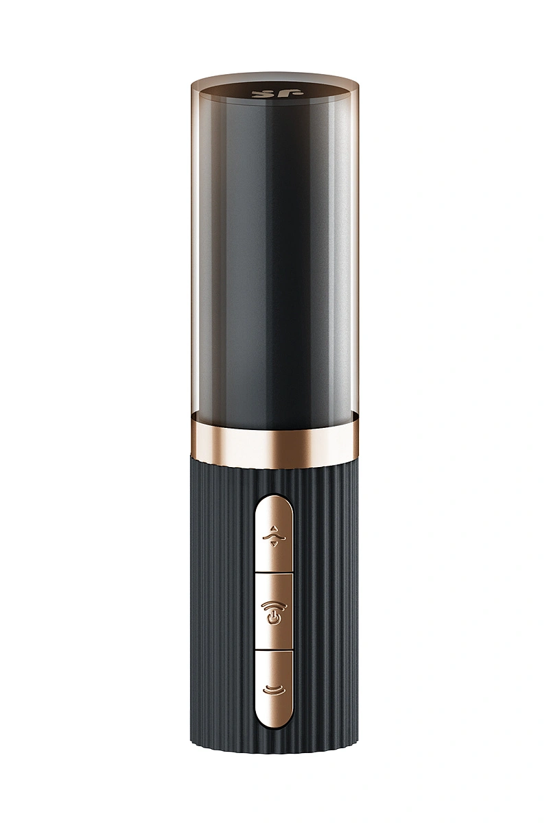 Мини-вибратор с 3D пульсацией Satisfyer Deep Kiss с USB-C зарядкой, силикон, ABS, чёрный, 11,4 см