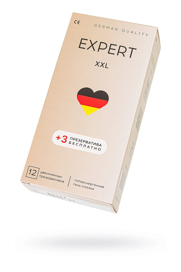 Презервативы EXPERT XXL Germany 12шт +(3 бесплатно), увеличенного размера