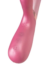 Вибратор Satisfyer Hot Lover Connect App с клиторальным стимулятором, розовый, 20,4 см