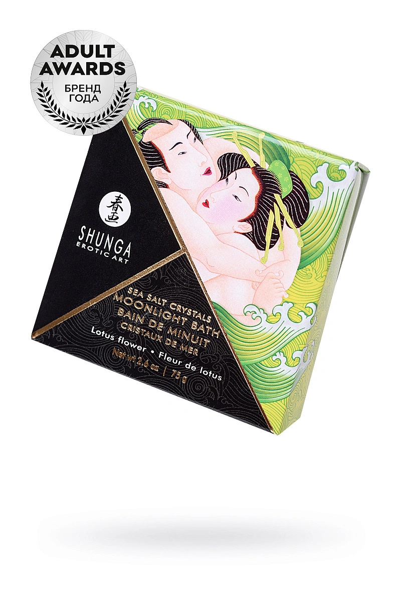 Соль Мёртвого моря Shunga Moonlight Bath "Цветок лотоса" с лечебными свойствами, 75 гр.