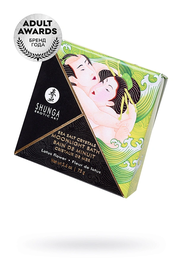 Соль Мёртвого моря Shunga Moonlight Bath "Цветок лотоса" с лечебными свойствами, 75 гр.