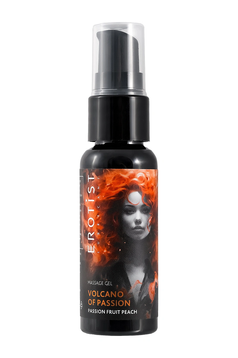 Гель Erotist с эффектом вибрации VOLCANO OF PASSION: PASSION FRUIT PEACH (персик-маракуйя), 25 мл